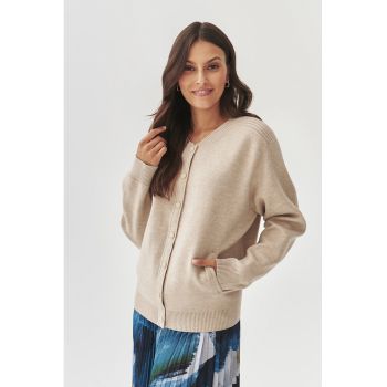 Cardigan regular fit cu capse