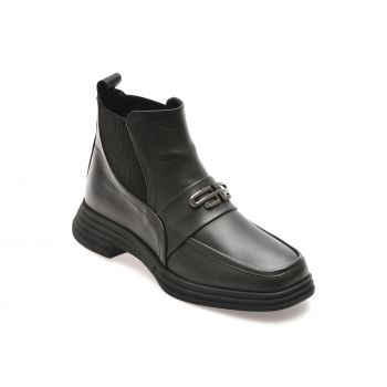 Ghete casual GRYXX negre, 1612025, din piele naturala