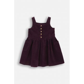 Coccodrillo rochie de catifea pentru copii culoarea violet, mini, evazati, ACADEMY GIRL KIDS