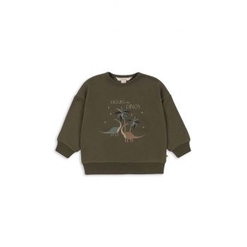 Konges Sløjd bluza copii LOU SWEATSHIRT OCS culoarea verde, modelator, KS101568