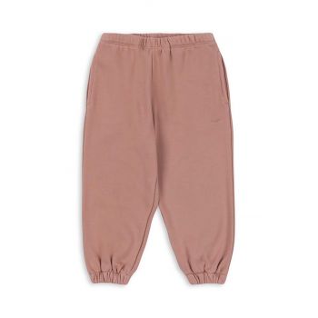 Konges Sløjd pantaloni de trening pentru copii LOU SWEAT PANTS OCS culoarea roz, modelator, KS101567