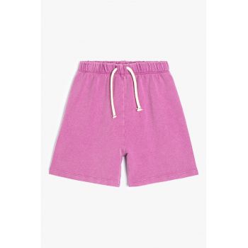 Pantaloni scurti de bumbac cu talie elastica