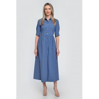 Rochie-camasa de denim Stela