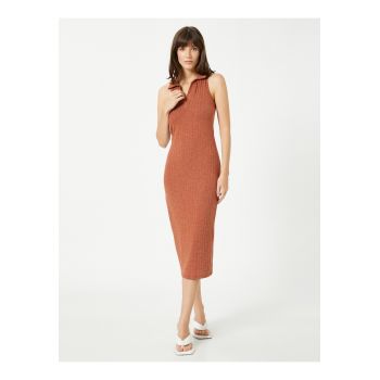 Rochie midi tricotata fara maneci