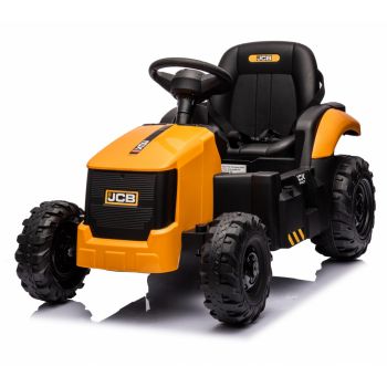 Tractor electric cu telecomanda 2.4G si licenta JCB Yellow