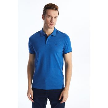 Tricou polo uni din material pique