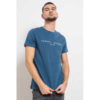 Tricou slim fit din bumbac organic