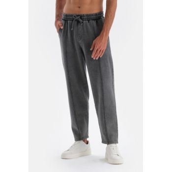 Pantaloni de trening din bumbac cu striatii