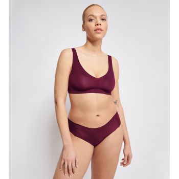 SLOGGI ZERO FEEL 2.0 Bralette cu burete detasabil visiniu