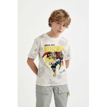 Tricou de bumbac cu imprimeu grafic