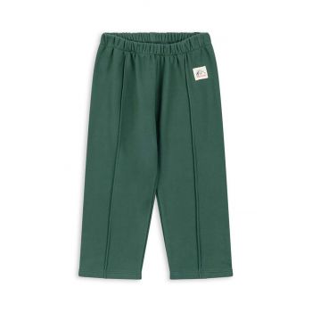 Konges Sløjd pantaloni de trening pentru copii LOU TRACK SWEAT PANTS OCS culoarea verde, neted, KS101569