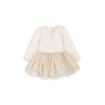 Konges Sløjd rochie fete FAIRY BALLERINA DRESS culoarea bej, mini, evazati, KS101511