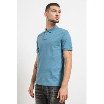 Tricou polo slim fit din material pique Passenger