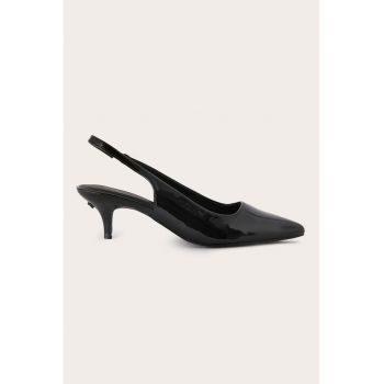 Pantofi slingback de piele ecologica