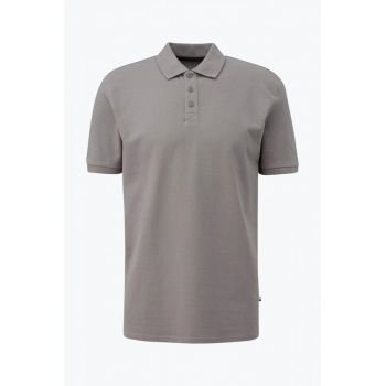 Tricou polo barbati din bumbac croiala Regular fit gri inchis