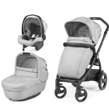 Carucior 3in1 Peg Perego Book Smart Primoviaggio SL, 0-22 kg, Vapor, Gri / Negru *