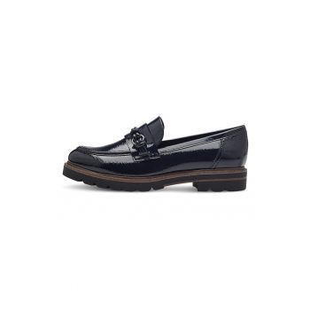 Pantofi loafer de piele ecologica cu aspect lacuit