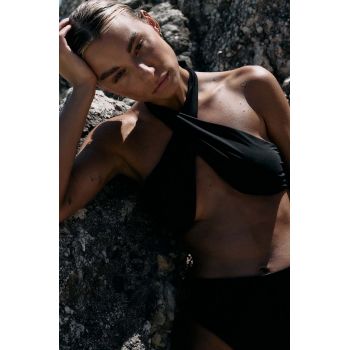 MUUV. sutien de baie SAIE culoarea negru, cupa moale