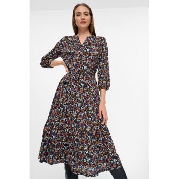 Rochie midi cu decolteu in V