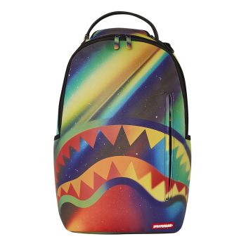 Rucsac unisex cu imprimeu abstract si buzunare multiple