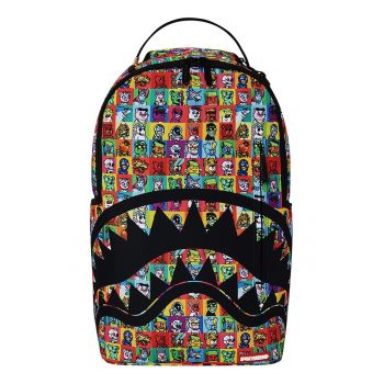 Rucsac unisex cu imprimeu grafic si buzunare multiple