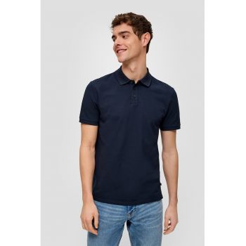 Tricou polo de bumbac cu aspect pique