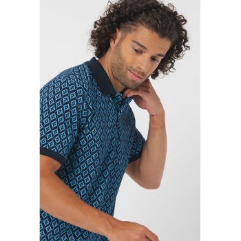 Tricou polo de bumbac cu imprimeu