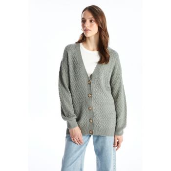 Cardigan cu aspect texturat