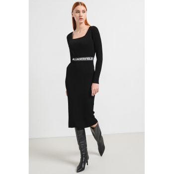 Rochie bodycon cu logo in talie