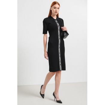 Rochie polo striata tricotata