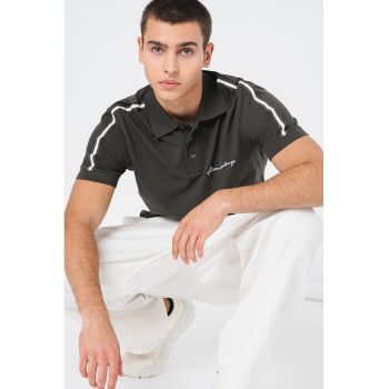 Tricou polo din amestec de bumbac cu logo