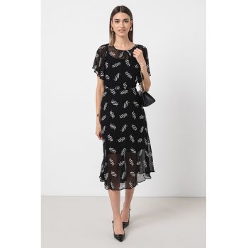 Rochie de sifon cu logo