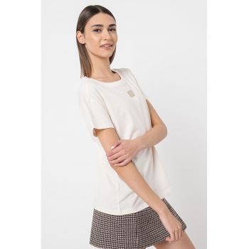 Tricou de bumbac cu decolteu rotund