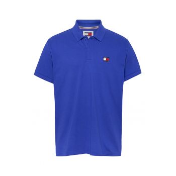 Tricou polo din bumbac cu logo pe piept