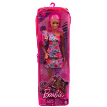 Papusa Barbie Fashionista Cu Par Roz Si Picior Protetic