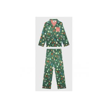 Pijama copii - Bumbac - Verde