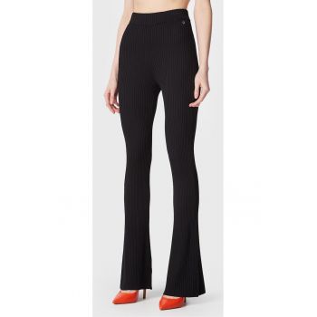 Pantaloni dama - 302098125 - Viscoza - Negru