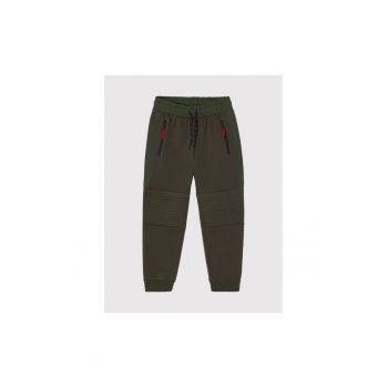 Pantaloni lungi - 300666838 - Bumbac - Poliester - Verde