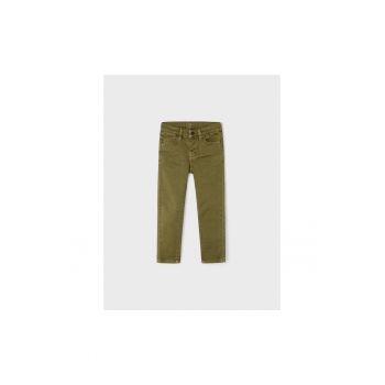 Pantaloni lungi - 302028931 - Bumbac - Elastan - Verde