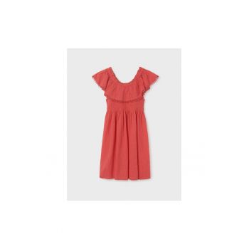 Rochie fete - 302086016 - Bumbac - Coral