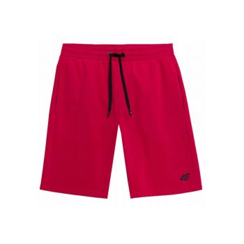 Pantaloni scurti de trening pentru barbati - Bumbac/Poliester - Rosu -