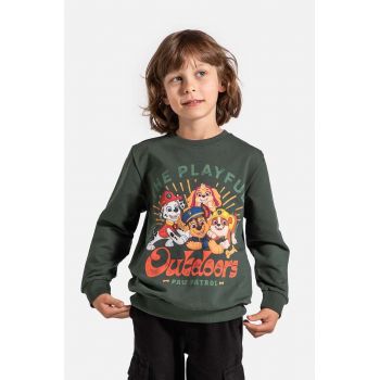 Coccodrillo bluza copii culoarea verde, cu imprimeu, LICENCE BOY DISNEY