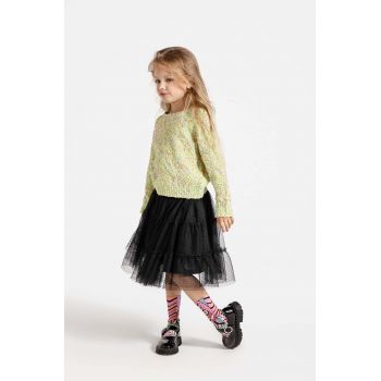 Coccodrillo fusta fete culoarea negru, mini, evazati, CARTOONS GIRL KIDS