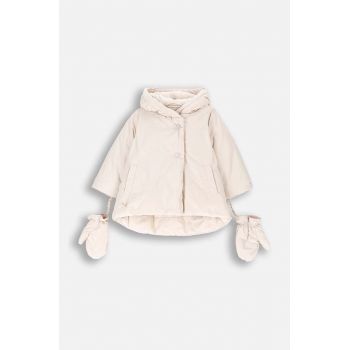 Coccodrillo geaca de iarna pentru copii culoarea bej, OUTERWEAR GIRL NEWBORN