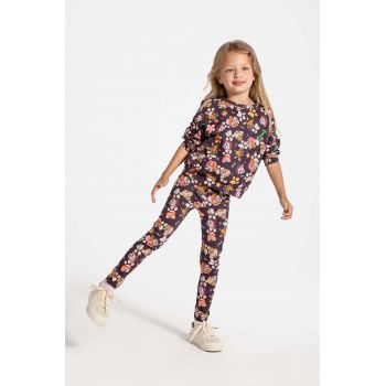 Coccodrillo leggins din bumbac pentru copii culoarea maro, modelator, LICENCE GIRL DISNEY