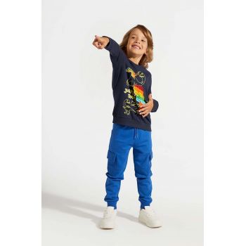 Coccodrillo pantaloni de trening din bumbac pentru copii neted, DIGITAL BOY KIDS