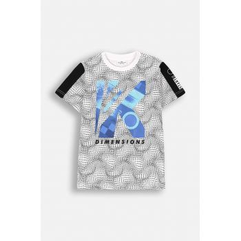 Coccodrillo tricou de bumbac pentru copii culoarea gri, cu imprimeu, DIGITAL BOY JUNIOR