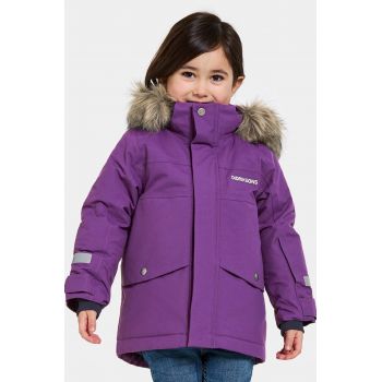 Didriksons BJÄRVEN KIDS PARKA culoarea violet, 505470