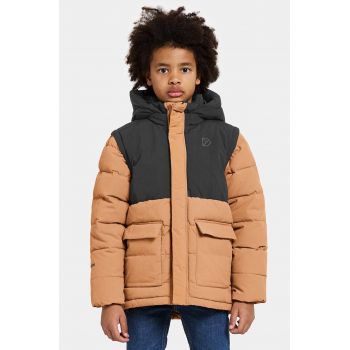 Didriksons geaca copii GRANITE KIDS JKT culoarea maro, 505390