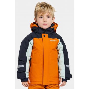 Didriksons geaca copii NEPTUN KIDS JKT culoarea portocaliu, 505472